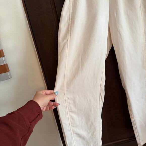 HATCH Ascher Linen Tencel Blend Barrel-style Pull-on Maternity pants 2 / Medium - Picture 3 of 6